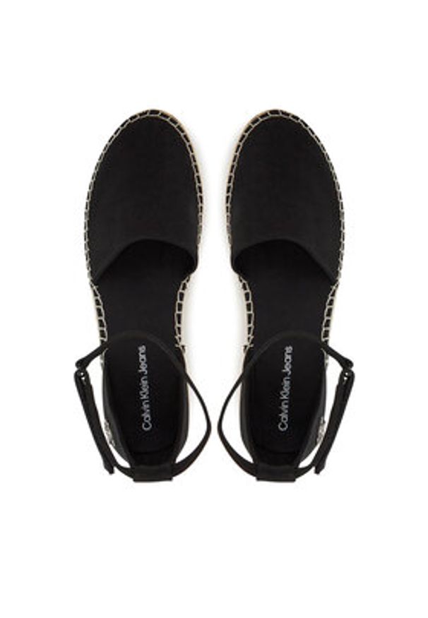 Calvin Klein Jeans Espadryle Flatform Espadrille Sling Mg YW0YW01735 Czarny. Kolor: czarny. Materiał: materiał
