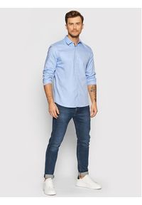 Selected Homme Koszula New Mark 16058640 Błękitny Slim Fit. Kolor: niebieski. Materiał: bawełna