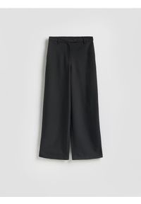 Reserved - Spodnie z szerokimi nogawkami - czarny. Kolor: czarny. Materiał: tkanina, wiskoza #1