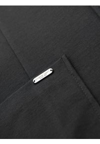 Ombre Clothing - Męska marynarka SLIM z dzianiny o subtelnej strukturze – grafitowa V1 - Rozmiar: M. Okazja: do pracy. Kolor: szary. Materiał: dzianina. Wzór: kolorowy. Styl: klasyczny #3