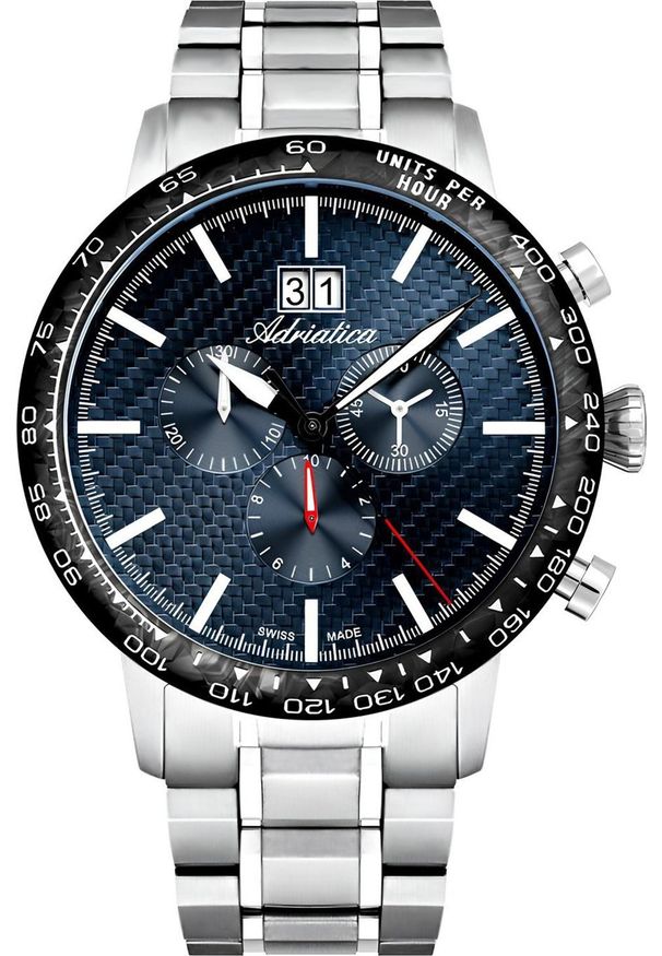 Zegarek Adriatica Zegarek męski Adriatica A8383.4115CH szary. Kolor: szary