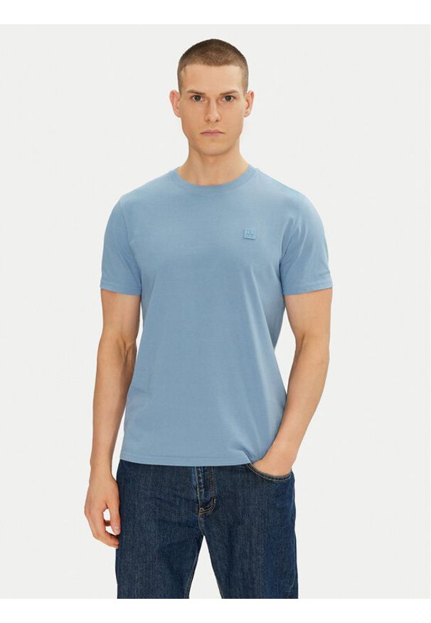 Moose Knuckles T-Shirt Duluth M15MT759 Niebieski Regular Fit. Kolor: niebieski. Materiał: bawełna