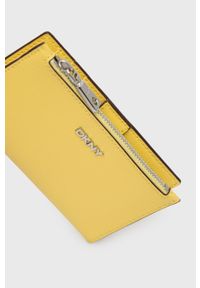 DKNY - Dkny - Portfel skórzany. Kolor: żółty. Materiał: skóra. Wzór: gładki #4