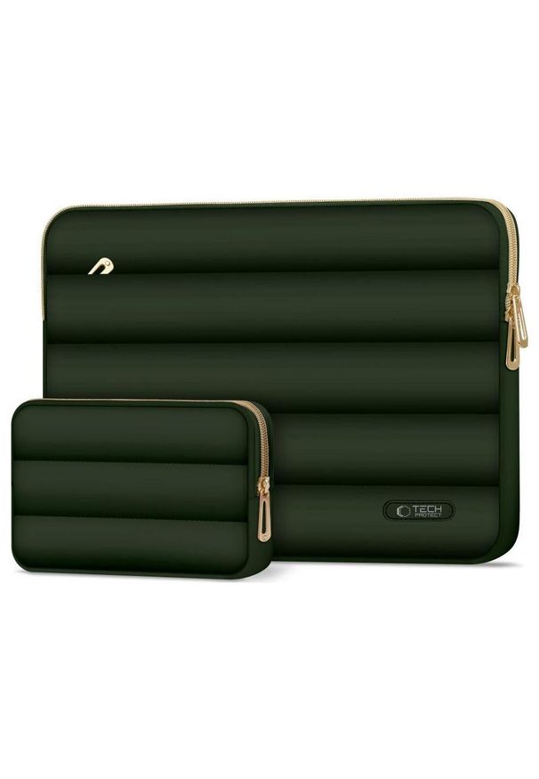 TECH-PROTECT - Wsuwka Tech-Protect Puffy 13''-14'' zielony. Kolor: zielony. Materiał: materiał. Styl: elegancki, casual