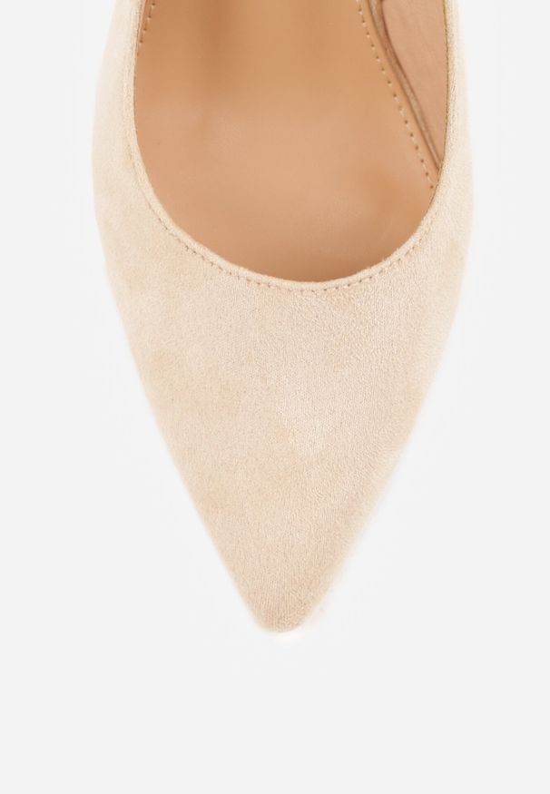 Born2be - Beżowe Sandały Slingback Vices na Obcasie Typu Klepsydra Loresall. Okazja: na co dzień. Zapięcie: sprzączka. Kolor: beżowy. Obcas: na obcasie. Styl: elegancki, klasyczny, casual. Wysokość obcasa: średni