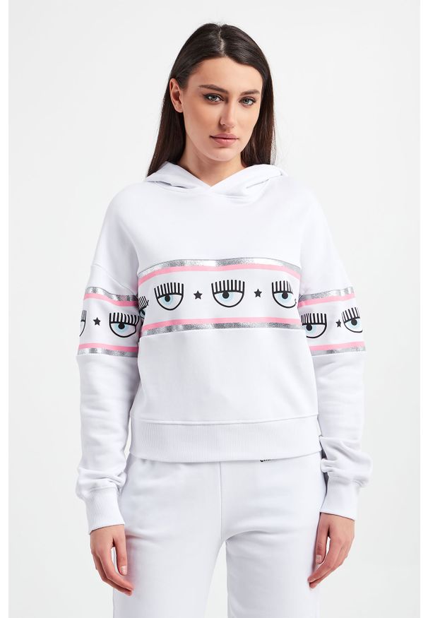 Chiara Ferragni - BLUZA CHIARA FERRAGNI. Typ kołnierza: kaptur. Długość rękawa: długi rękaw. Długość: długie. Wzór: nadruk