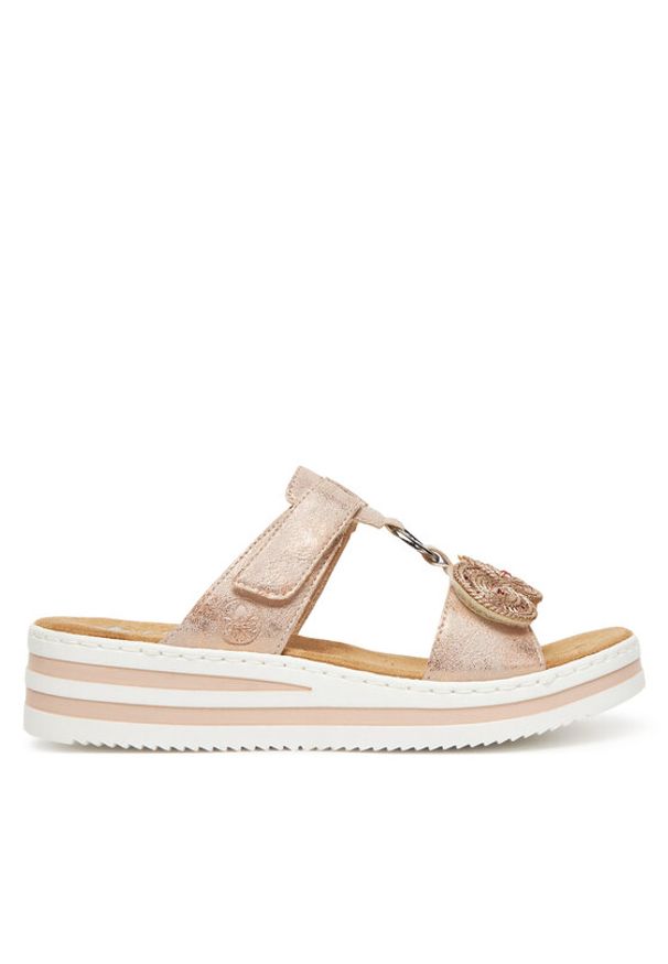 Rieker Klapki CEO-V0200-90 Różowy. Kolor: różowy. Materiał: materiał