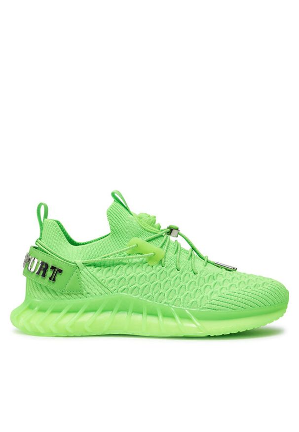 Philipp Plein - PHILIPP PLEIN Sneakersy SADS USC0520 STE003N Zielony. Kolor: zielony. Materiał: materiał