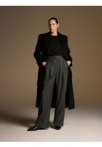 Reserved - Spodnie z wełną - szary. Kolor: szary. Materiał: wełna #1