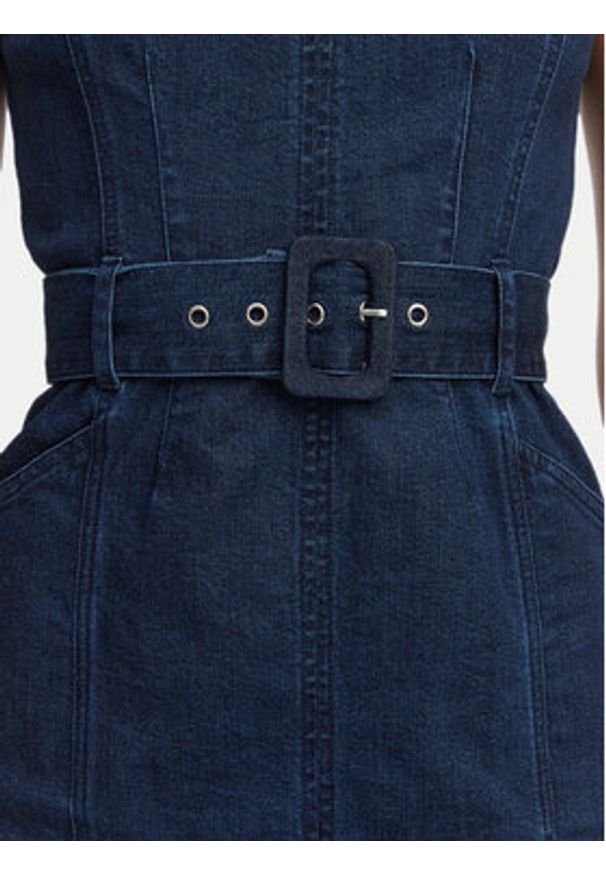 French Connection Sukienka jeansowa 719C7 Niebieski Regular Fit. Kolor: niebieski. Materiał: bawełna