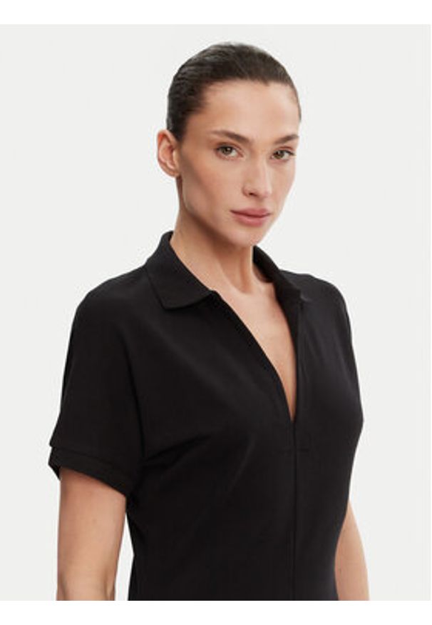 TOMMY HILFIGER - Tommy Hilfiger Sukienka codzienna WW0WW44513 Czarny Regular Fit. Okazja: na co dzień. Kolor: czarny. Materiał: bawełna, lyocell. Typ sukienki: proste. Styl: casual