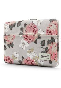 Etui na laptopa CANVASLIFE Sleeve 15-16 cali White Rose. Materiał: materiał. Wzór: aplikacja, kwiaty #1
