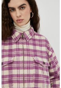 Lee - LEE 90S WORKWEAR OVERSHIRT DAMSKA KOSZULA DARK PLUM L46VAU33 112321189 #7