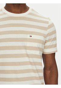 TOMMY HILFIGER - Tommy Hilfiger T-Shirt Essential MW0MW37283 Beżowy Regular Fit. Kolor: beżowy. Materiał: bawełna