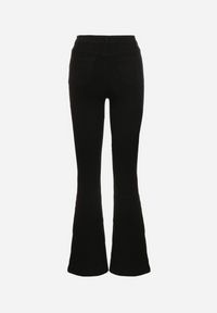 Born2be - Czarne Jeansy o Kroju Dzwonów z Regularnym Stanem Fesarise. Okazja: na co dzień. Kolor: czarny. Wzór: aplikacja. Styl: retro, casual #6