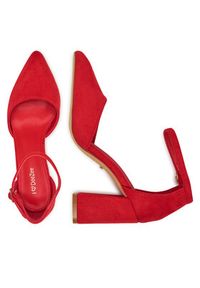 DeeZee Czółenka DF-82616-85-35621 Czerwony. Kolor: czerwony. Materiał: materiał