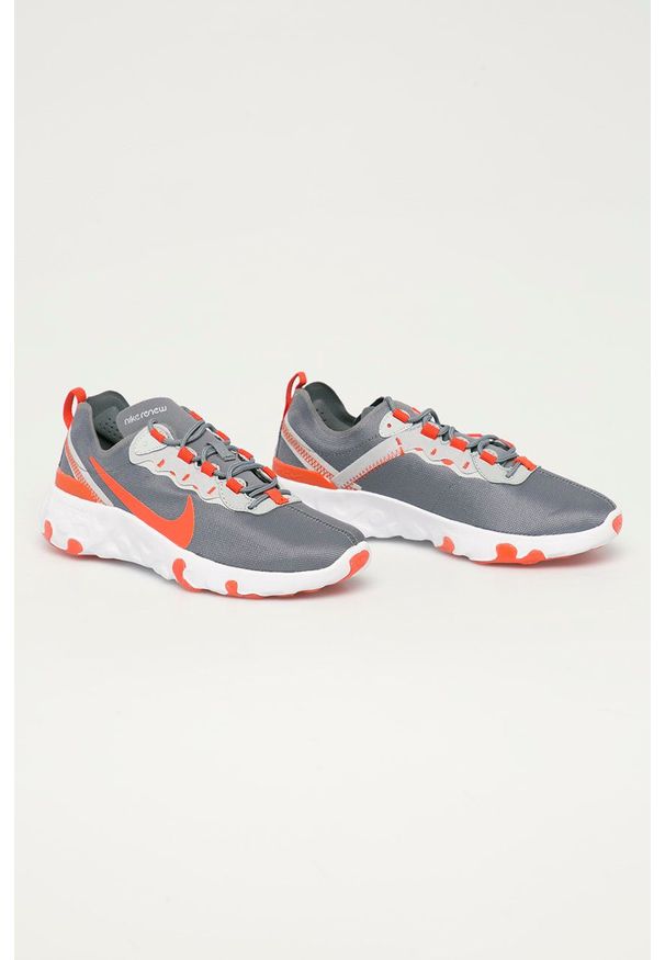 Nike Kids - Buty dziecięce Renew Element 55. Nosek buta: okrągły. Zapięcie: sznurówki. Kolor: szary. Materiał: guma