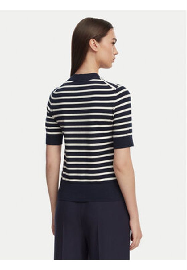 TOMMY HILFIGER - Tommy Hilfiger Sweter WW0WW49705 Granatowy Slim Fit. Kolor: niebieski. Materiał: bawełna