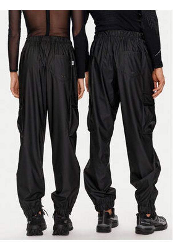 Rains Spodnie przeciwdeszczowe Cargo Rain Pants Regular W3 18850 Czarny Regular Fit. Kolor: czarny. Materiał: syntetyk
