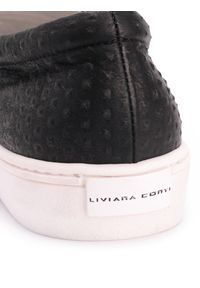 Liviana Conti Sneakersy "Slip-On" | N6EY02 161 / Slippon Vitello Stampato | Kobieta | Czarny. Zapięcie: bez zapięcia. Kolor: czarny. Materiał: skóra. Szerokość cholewki: normalna