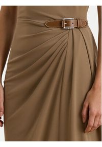Lauren Ralph Lauren - LAUREN RALPH LAUREN Sukienka codzienna 200980221001 Brązowy Slim Fit. Okazja: na co dzień. Kolor: brązowy. Materiał: syntetyk. Typ sukienki: proste. Styl: casual #3