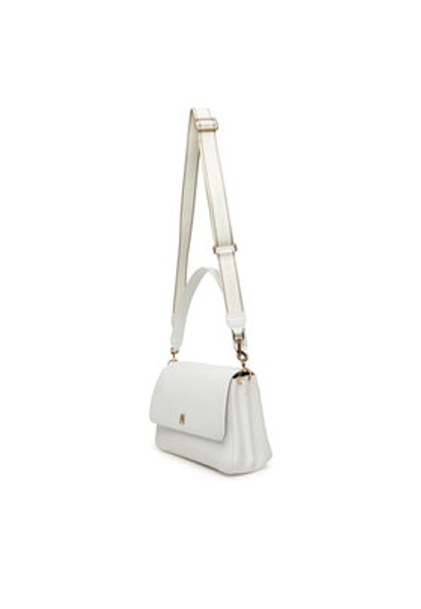 TOMMY HILFIGER - Tommy Hilfiger Torebka Th Joy Shoulder Bag AW0AW16815 Biały. Kolor: biały. Materiał: skórzane