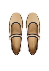 TOMMY HILFIGER - Tommy Hilfiger Espadryle Buckle Maryjane Espadrille FW0FW09239 Brązowy. Kolor: brązowy. Materiał: materiał #6