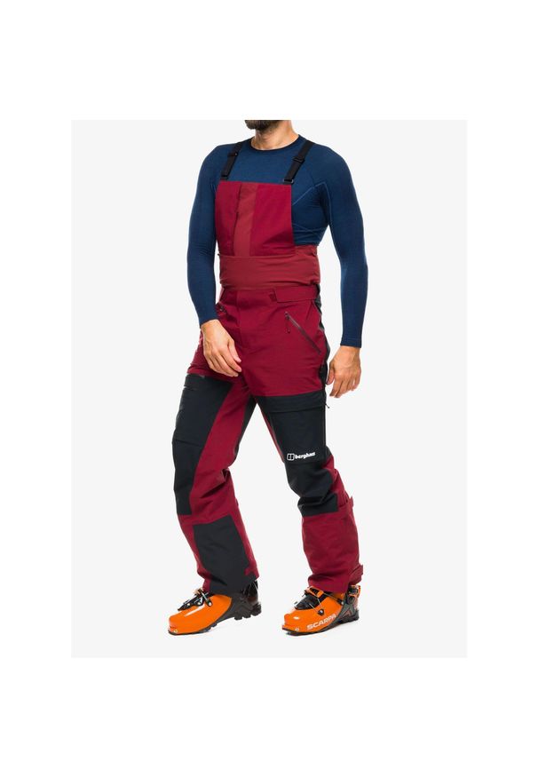 Spodnie skiturowe męskie Berghaus MTN Arete Descnd GTX Bib Pant. Kolor: czerwony
