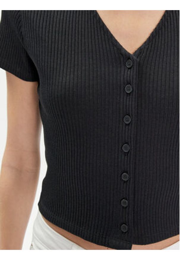 Levi's® Bluzka Monica A7182-0001 Czarny Slim Fit. Kolor: czarny. Materiał: bawełna