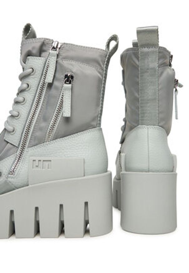 United Nude Trzewiki Grip Combat Lo 10961919165 Szary. Kolor: szary. Materiał: skóra