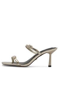 Nine West Klapki ZL23005-1CC Złoty. Kolor: złoty. Materiał: skóra #5