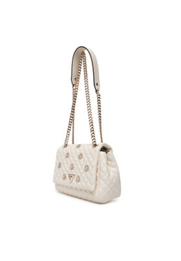 Guess Torebka Everlee HWEG86 79210 Écru. Materiał: skórzane