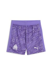 Puma - Młodzieżowe szorty bramkarskie Olympique Marsylia 25/26 PUMA. Kolor: fioletowy, biały, wielokolorowy. Materiał: tkanina. Sport: piłka nożna