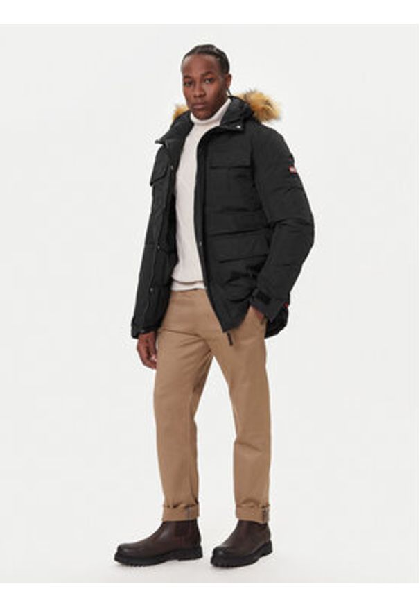 Hunter Parka Angus HARM0018252 Czarny Regular Fit. Kolor: czarny. Materiał: syntetyk