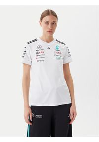 Adidas - adidas T-Shirt Mercedes - AMG Petronas Formula One Team JX5799 Biały Regular Fit. Kolor: biały. Materiał: syntetyk