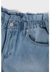 GAP Szorty jeansowe dziecięce gładkie. Kolor: niebieski. Materiał: jeans. Wzór: gładki
