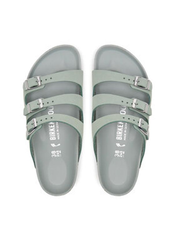 Birkenstock Klapki Florida Fresh 1029450 Szary. Kolor: szary. Materiał: nubuk, skóra