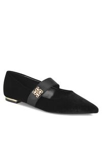 Nine West Baleriny 8168-1 Czarny. Kolor: czarny. Materiał: materiał