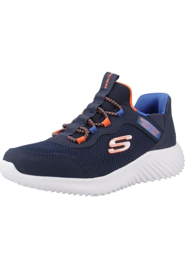 skechers - Buty SKECHERS 403822L SLIP-INS Niebieski. Okazja: na co dzień. Kolor: niebieski. Materiał: syntetyk, tkanina