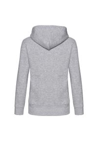 FRUIT OF THE LOOM - Kurtka Dresowa Z Kapturem Lady Fit Dla Kobiet. Typ kołnierza: kaptur. Kolor: szary. Materiał: dresówka