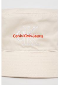 Calvin Klein Jeans kapelusz bawełniany kolor beżowy bawełniany K50K508976.PPYY. Kolor: beżowy. Materiał: bawełna #2