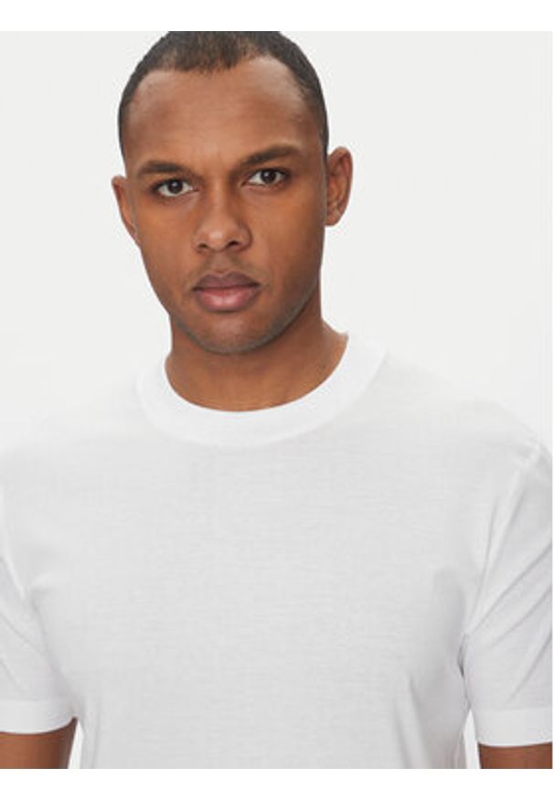 BOSS T-Shirt H-Tessler 17 50523931 Biały Slim Fit. Kolor: biały. Materiał: bawełna