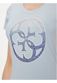 Guess T-Shirt Logo W4GI29 J1314 Niebieski Slim Fit. Kolor: niebieski. Materiał: bawełna #5