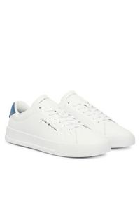 TOMMY HILFIGER - Tommy Hilfiger Sneakersy Th Court Lth Detail Ess FM0FM05367 Biały. Kolor: biały. Materiał: skóra #5