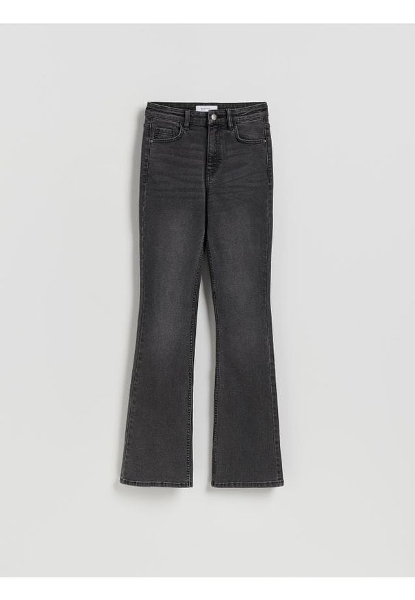 Reserved - Jeansy flare - szary. Kolor: szary