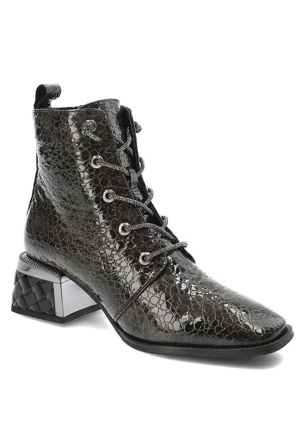 Zielone Botki Venezia Modne Buty Damskie. Okazja: na co dzień. Kolor: zielony. Materiał: jeans, skóra. Styl: casual, elegancki