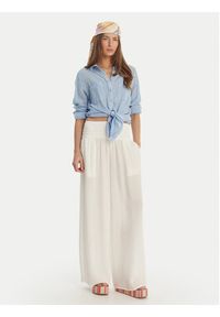 Seafolly Spodnie materiałowe Beach Edit 55699-PA Biały Relaxed Fit. Kolor: biały. Materiał: wiskoza #3