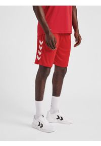 Spodenki piłkarskie męskie Hummel Core XK Poly Shorts. Kolor: czerwony, wielokolorowy, różowy. Sport: piłka nożna