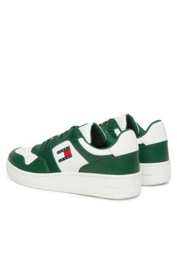 Tommy Jeans Sneakersy (New) Tjm Retro Basket Ess EM0EM01395 Biały. Kolor: biały. Materiał: skóra