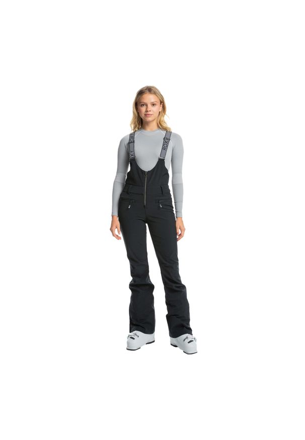 Roxy - Spodnie snowboardowe damskie ROXY Summit Bib. Kolor: czarny. Sezon: zima. Sport: snowboard